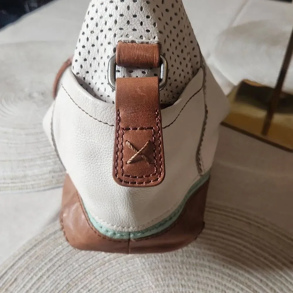 The Sak Kendra Ivory leather hobo bag